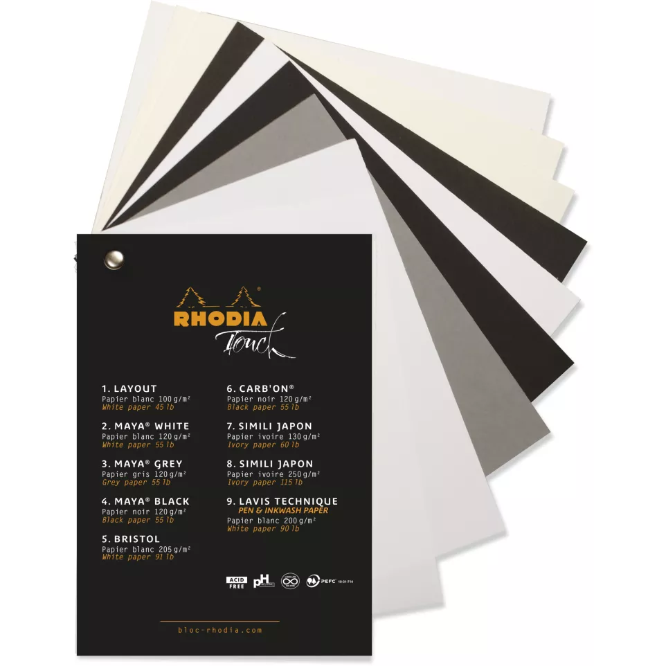 Rhodia Touch - nuancier papiers/ Pce