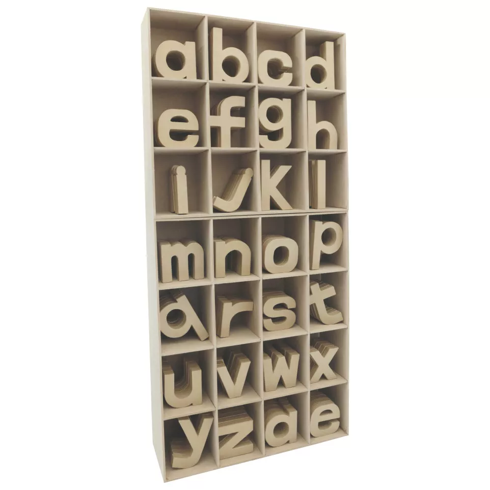 Présentoir plein petites lettres...