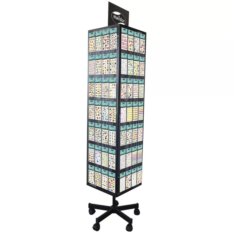 Metalen display 4 zijden 140cm-/ St.