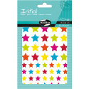 Initial, Sach 4 pl 10,5x16cm, Etoiles Multicolores/ Pce