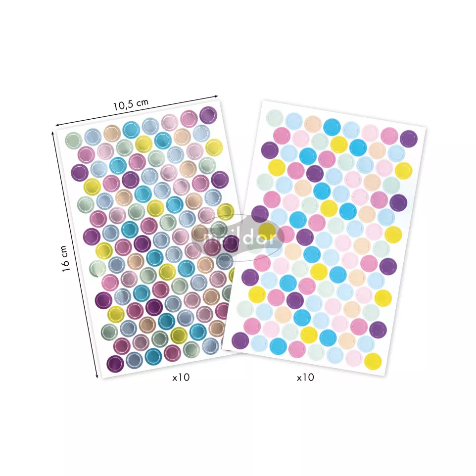 Initial, Metallic --pastel rond, 20...