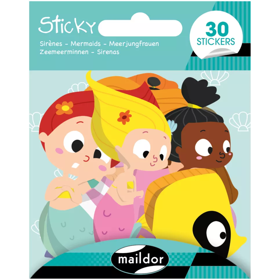 Sticky, Zeemeerminnen,30 stickers-/ St.