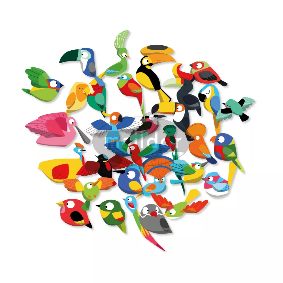 Sticky, Tropische vo-gels, 30...