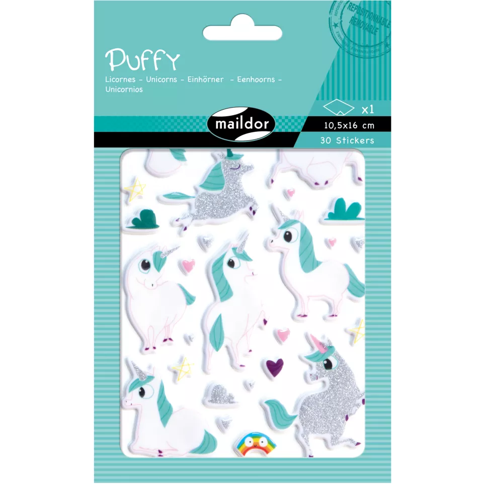 Puffy, Sach 1 pl 10,5x16cm, Licornes/...