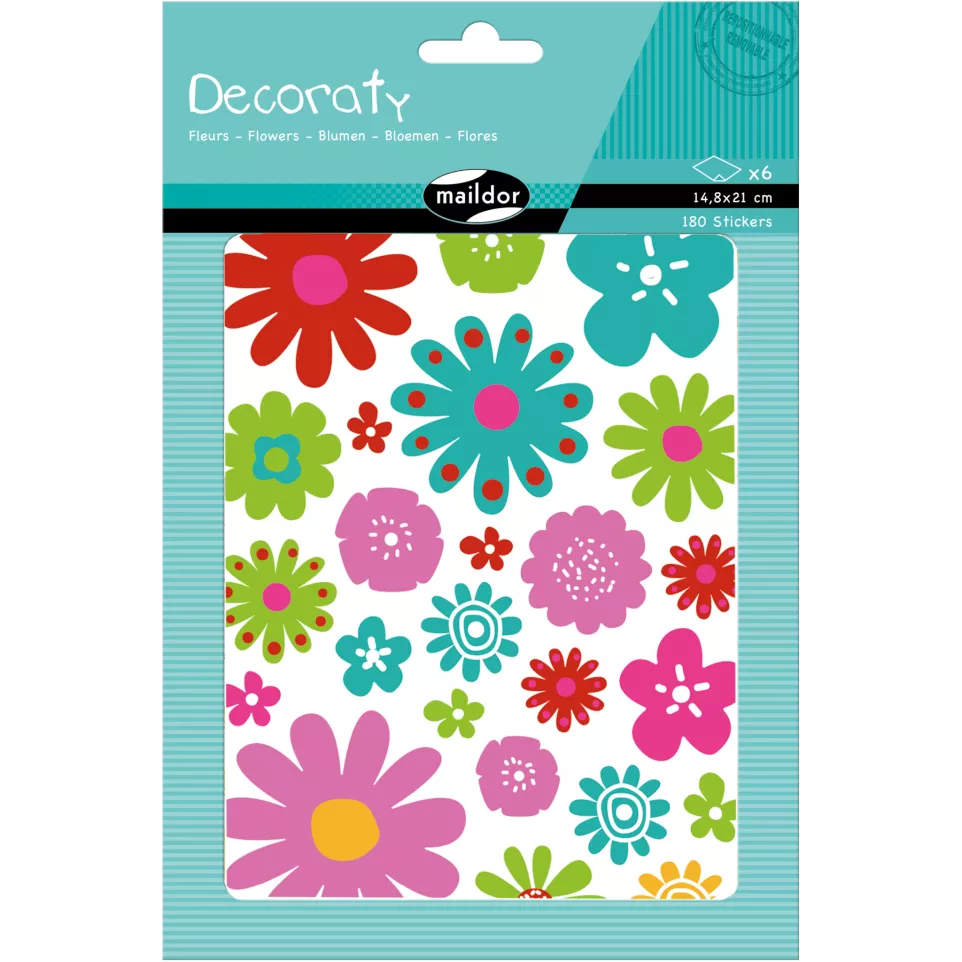 Decoraty, Bloemen, zakje 6 vel-/ St.