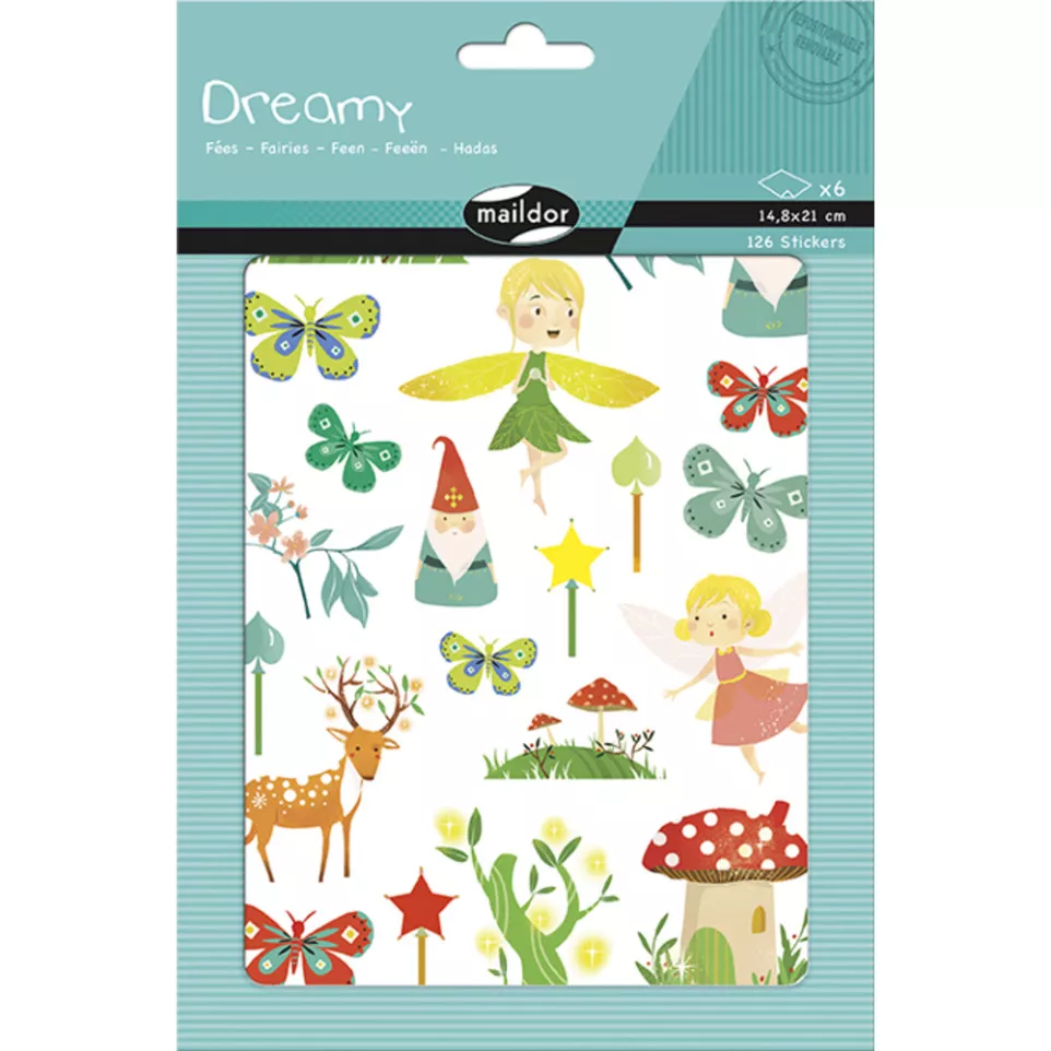 Dreamy, Bag 6 pl 14.8x21cm, Fairies/ Pc.