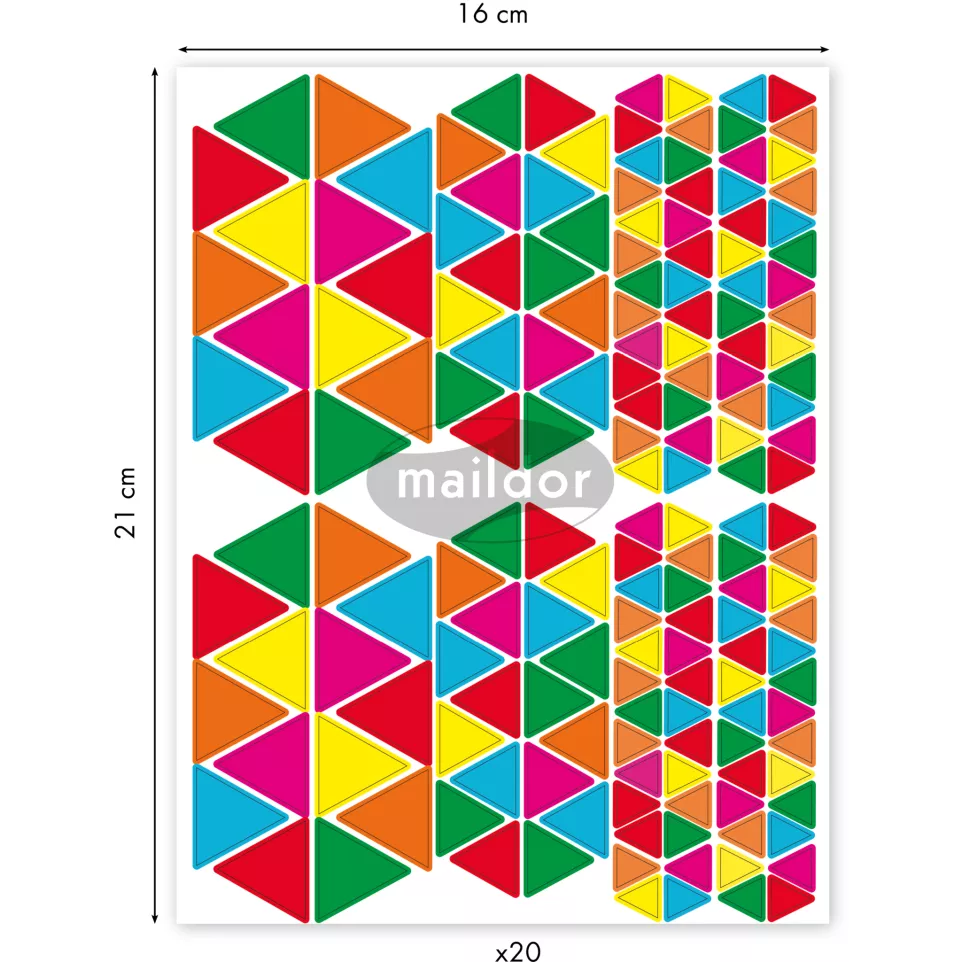 Geometrisch, Driehoeken, 20 vel-/ St.