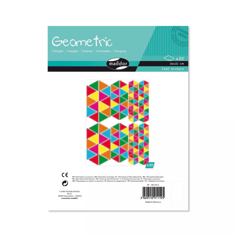 Geometric, Bag 20pl 16x21cm,...