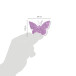 Glitty, Sach 2 pl 10,5x16cm, Papillons / fleurs, violet/ Pce
