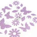 Glitty, Sach 2 pl 10,5x16cm, Papillons / fleurs, violet/ Pce