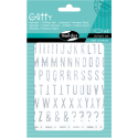Glitty, Sach 2 pl 10,5x16cm, Alphabet / chiffres, argent/ Pce
