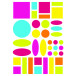 Baby, Geometrische f-ig. 6vel, fel kleur/ St.