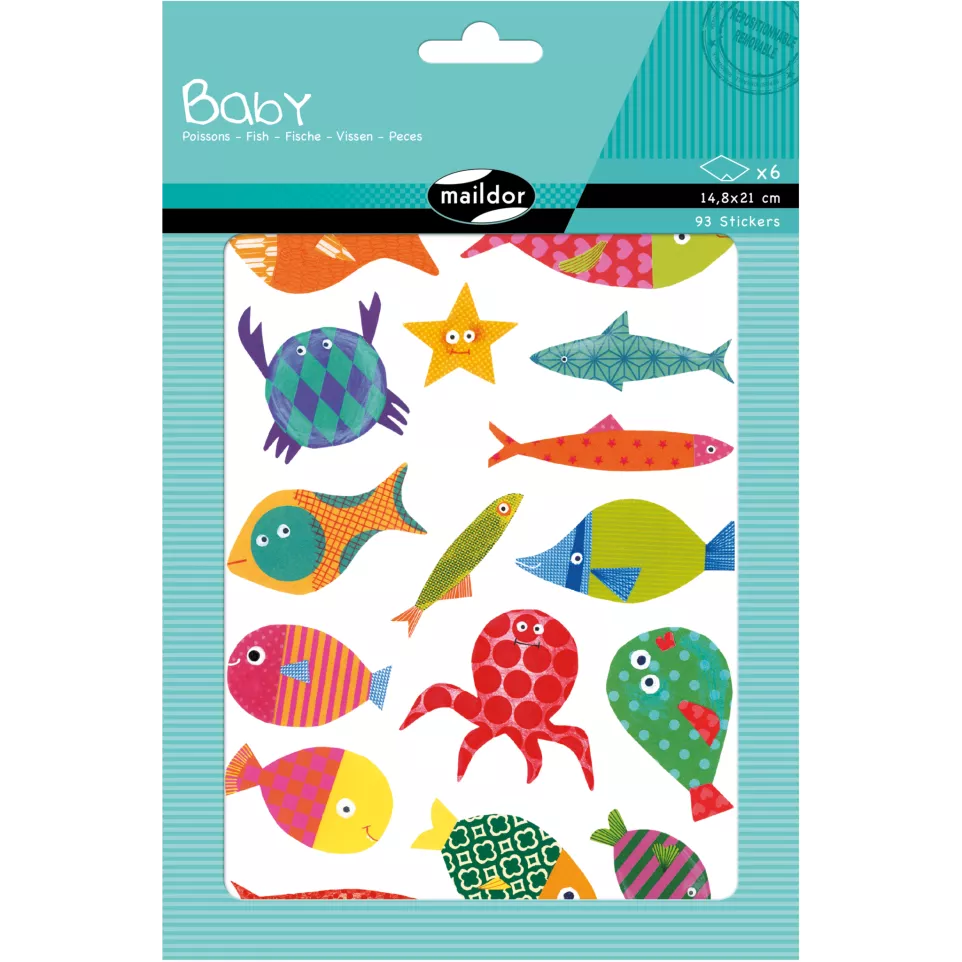 Baby, Sach 6 pl 14,8x21cm, Poissons/ Pce