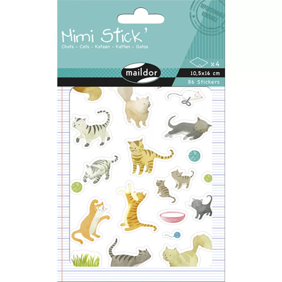 Mimi stick', Katten, zakje 4 vel-/ St.