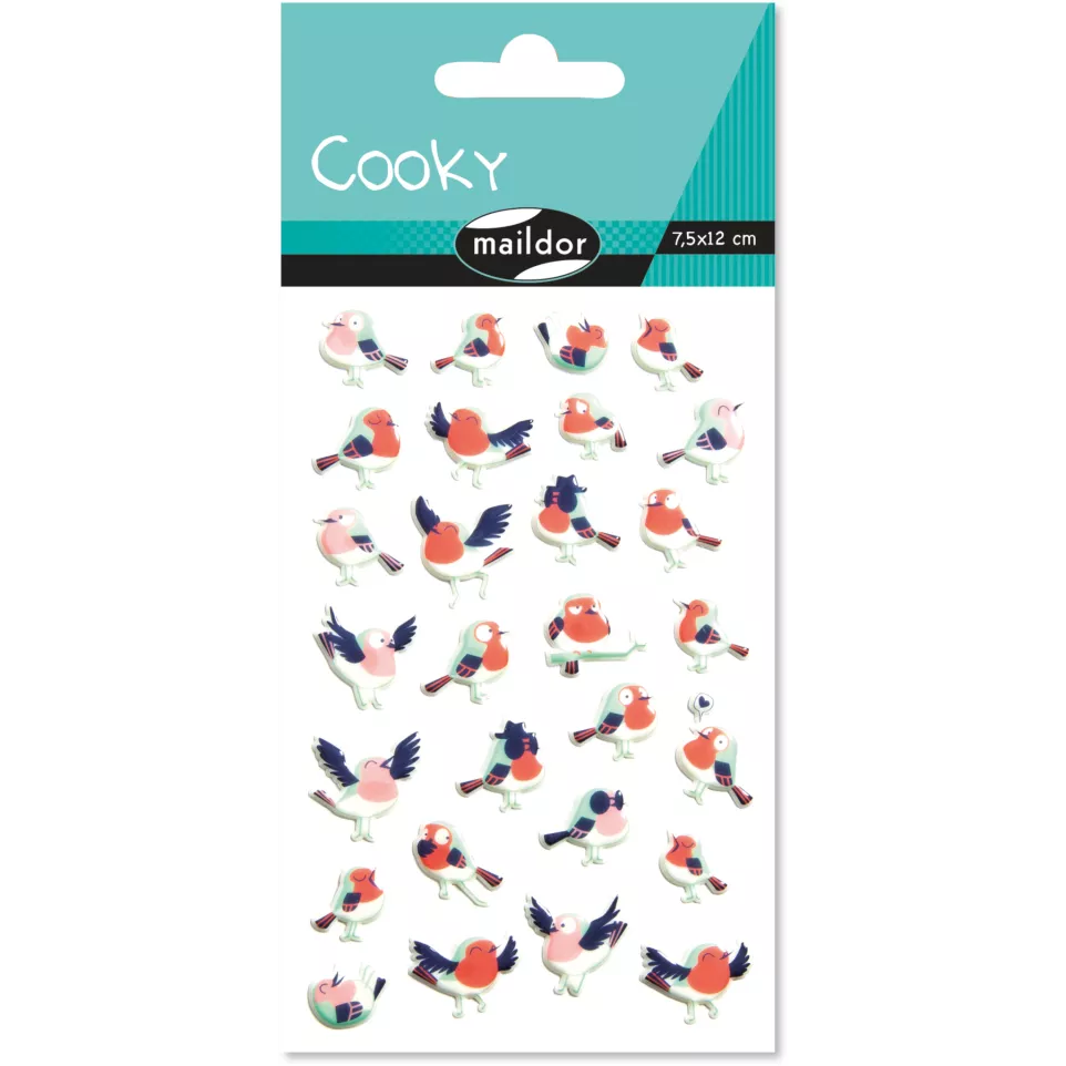 Cooky, Sach 1 pl 7,5x12cm, Oiseaux/ Pce
