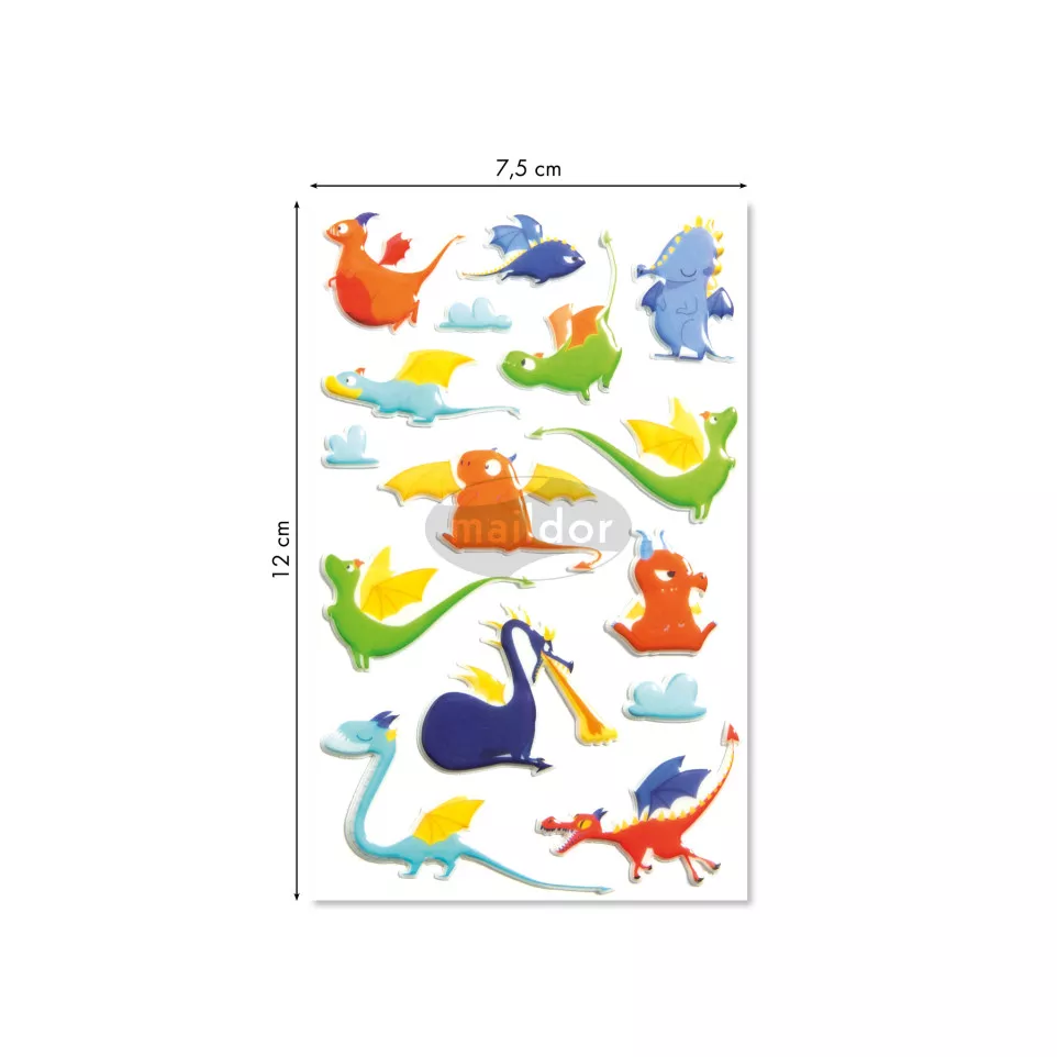 Cooky, Bag 1 pl 7.5x12cm, Dragons/ Pc.