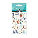 Cooky, Sach 1 pl 7,5x12cm, Noël enfant, bleu/ Pce