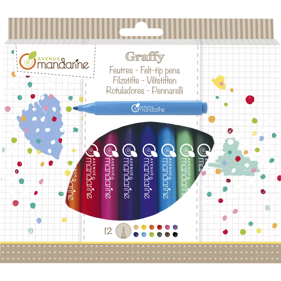 Pouch of 12 markers/ Pc.
