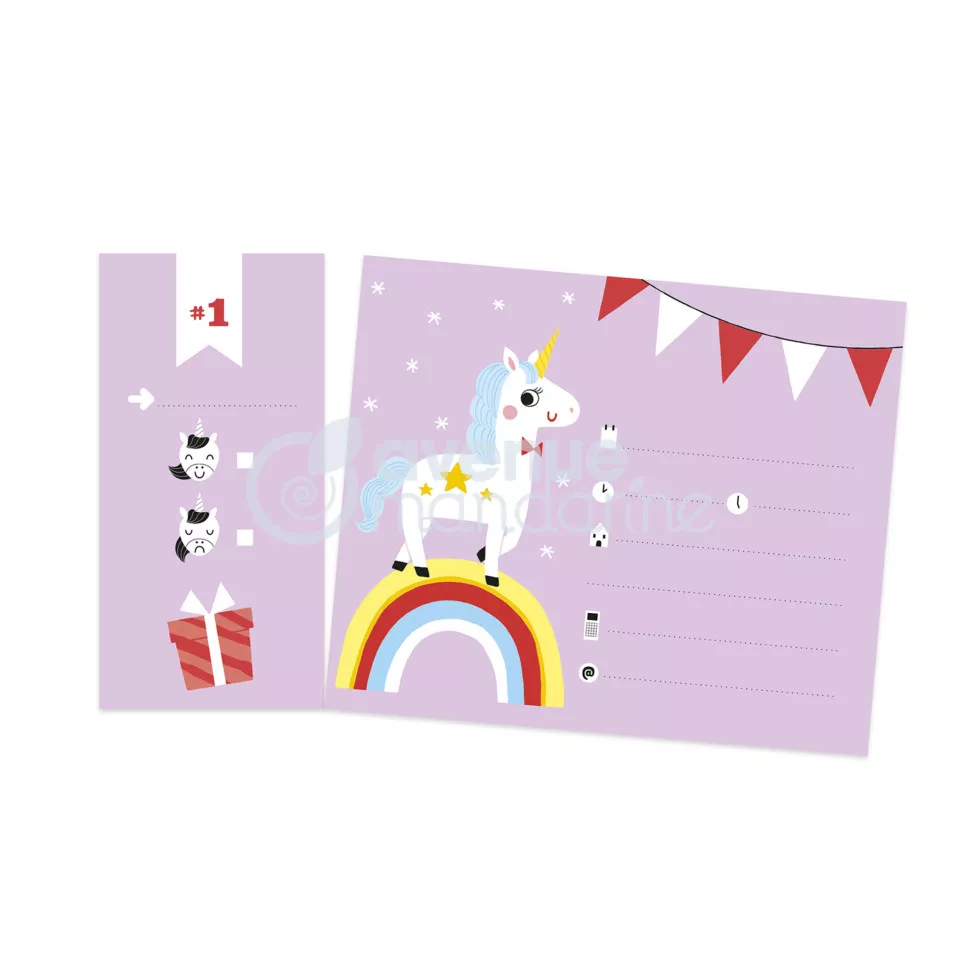 Invitation cards, Unicorns/ Pc.