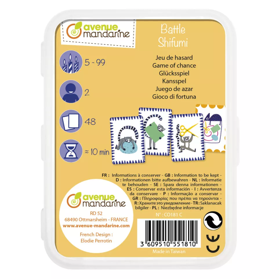 Jeu de cartes Shifumi/ Pce