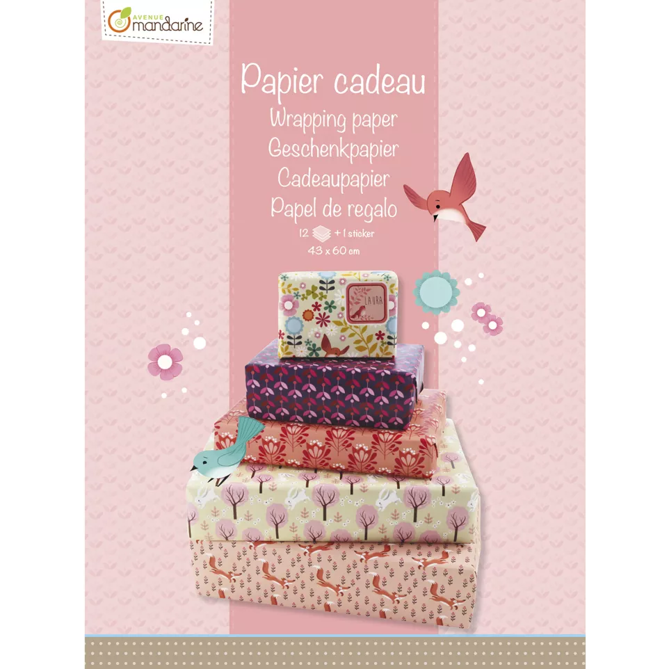 Cahier papier cadeau, Fille/ Pce