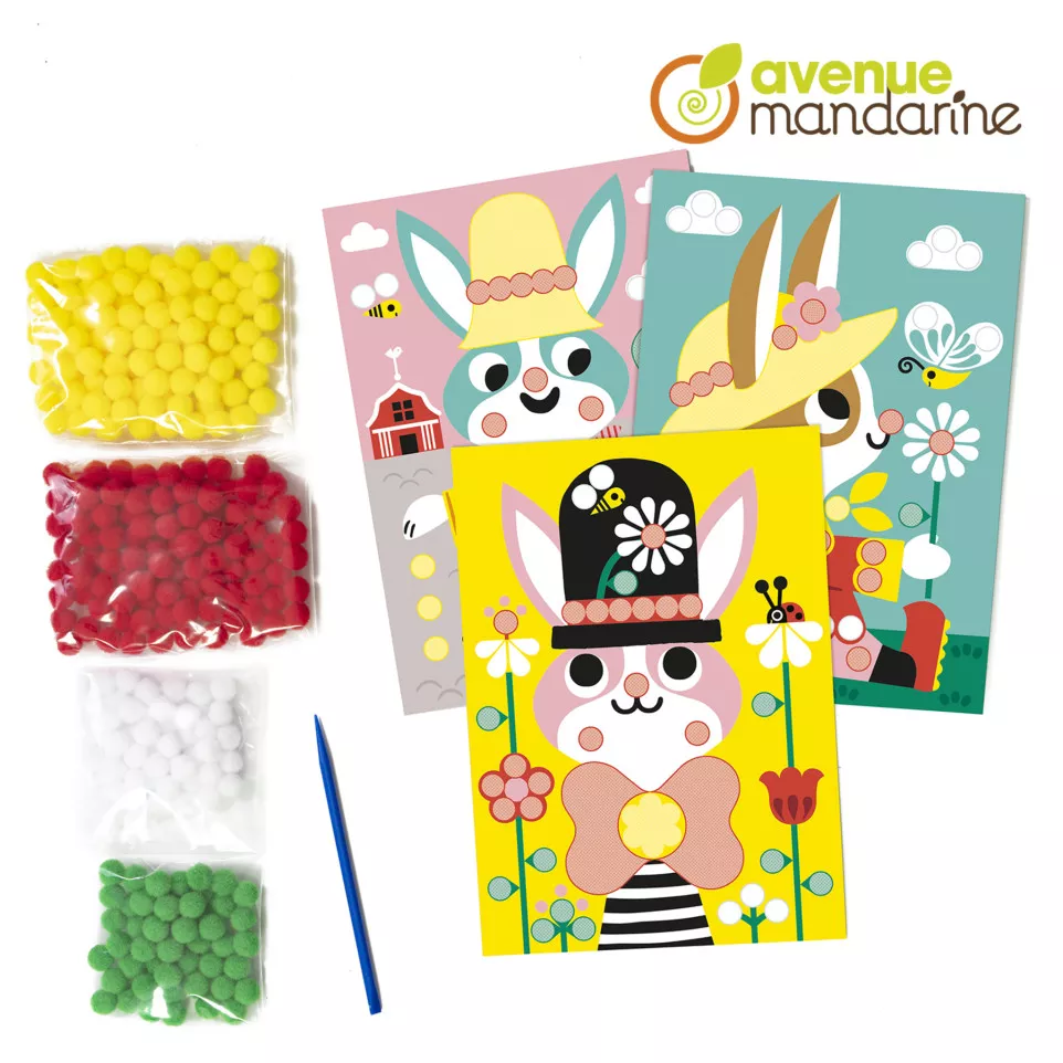 Creative box, Pompom paintings/ Pc.