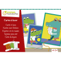 Boîte créative, Cartes à lacer, Famille Croco/ Pce