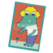 Boîte créative, Cartes à lacer, Famille Croco/ Pce