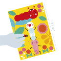Boîte créative, Tableaux gommettes, Chenilles/ Pce
