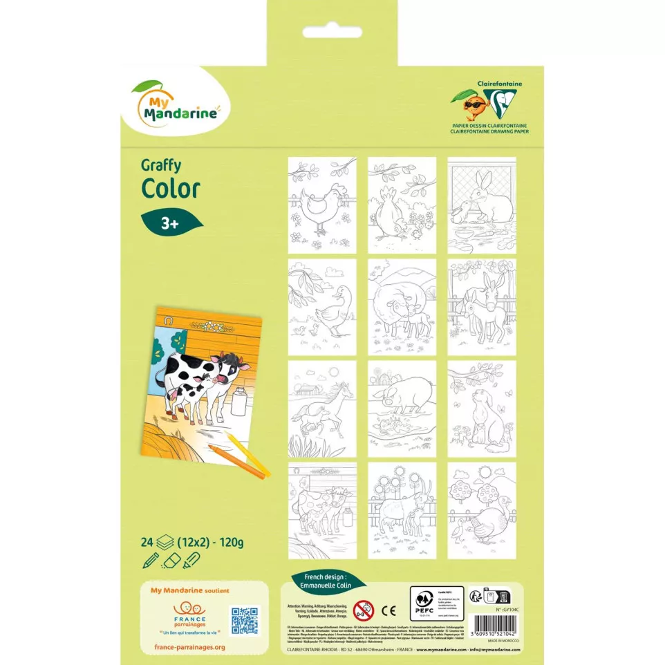 Graffy Colour, Farm Animals Mom Baby/...