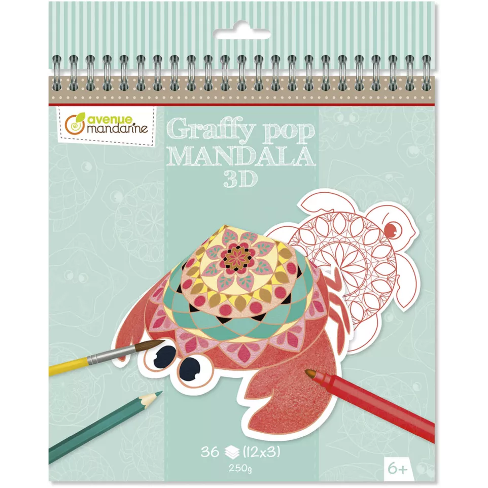 Graffy Pop Mandala 3D, Animaux...