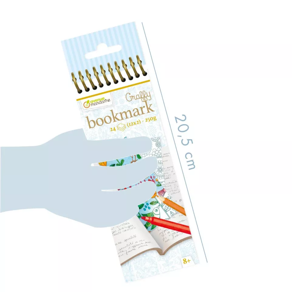 Graffy Bookmark, Mandala/Flowers/ Pc.