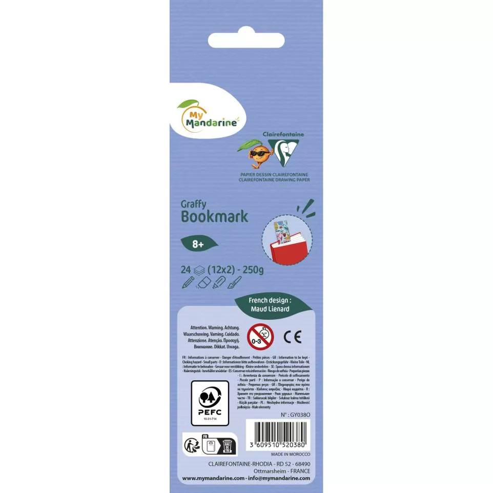 Graffy Bookmark, Mandala Bloemen-/ St.