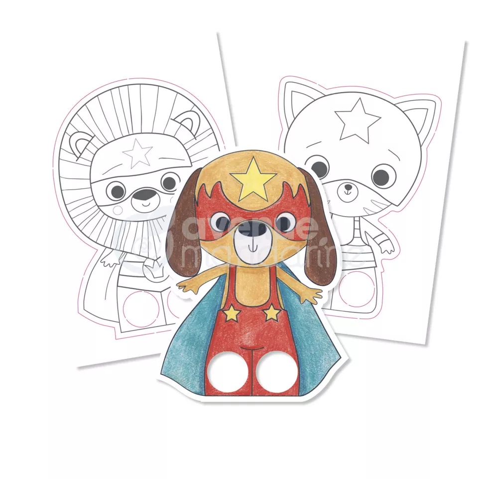 Graffy Puppet, Super Hero Animals/ Pc.