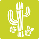 Set 6 Sjablonen 15x1-5cm Lama's & Cactus/ St.