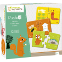 Puzzel 2-delig, Wie woont waar ?-/ St.