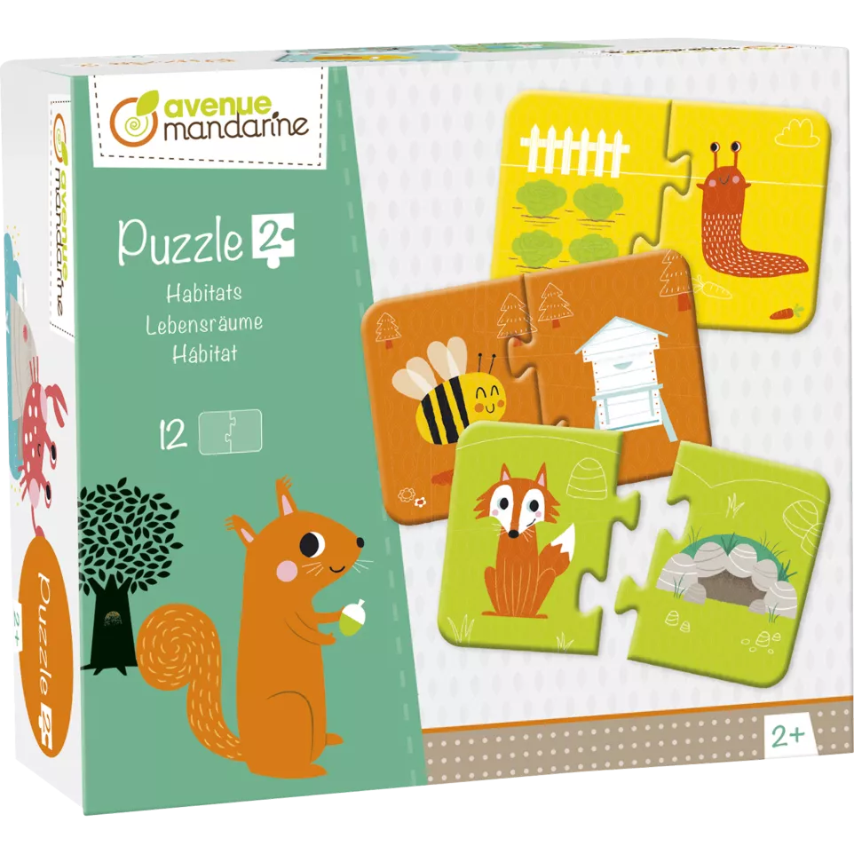 Puzzles 2 pièces, Les habitats/ Pce