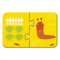 Puzzel 2-delig, Wie woont waar ?-/ St.