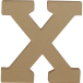 Kraft Letter 'X' 20cm/ Pc.