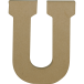 Kraft Letter 'U' 20cm/ Pc.