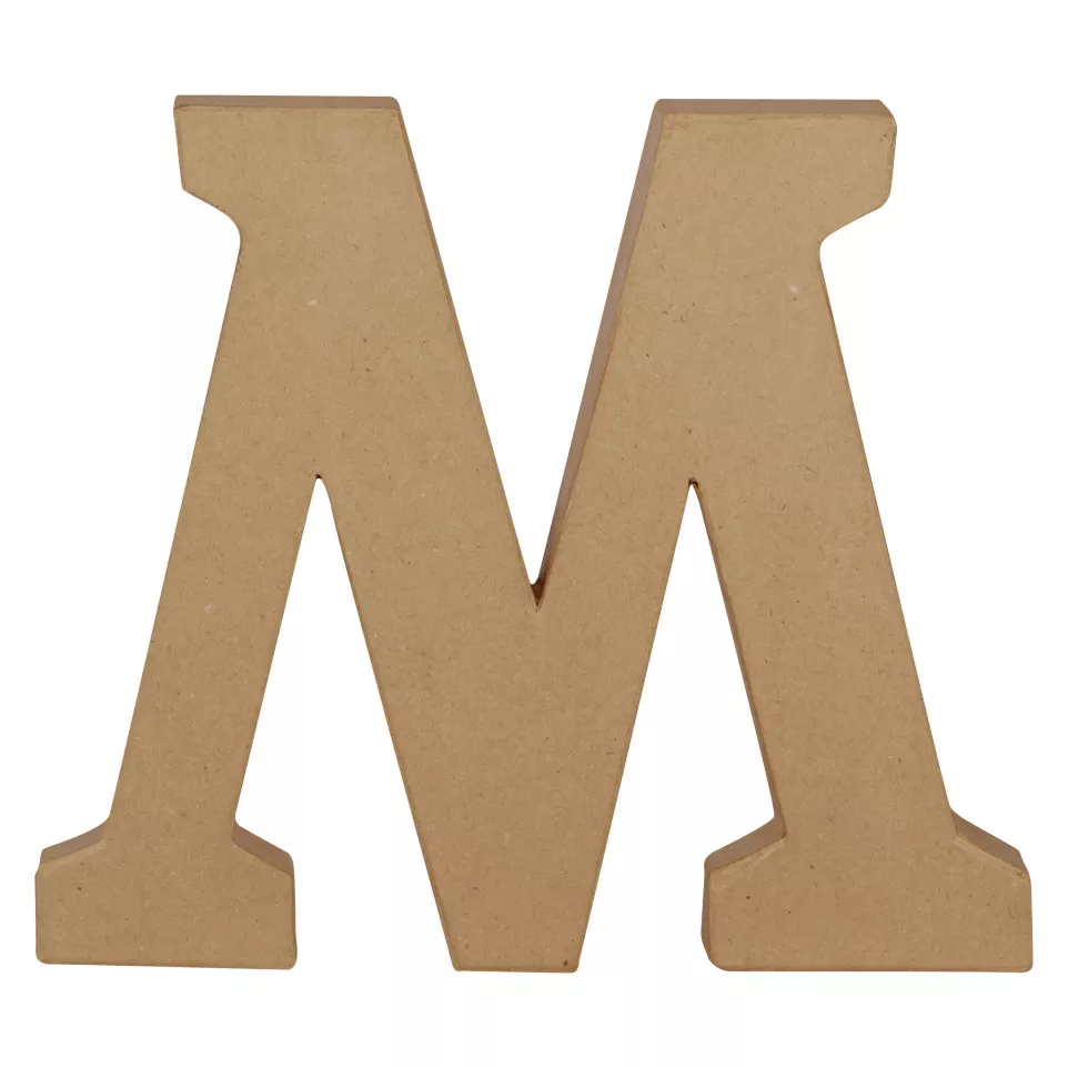 Lettre M kraft 20cm/ Pce