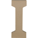 Kraft Letter 'I' 20cm/ Pc.