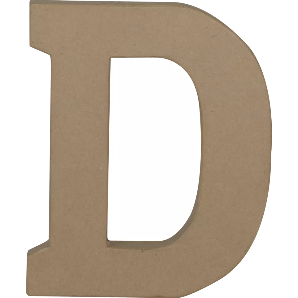 Lettre D kraft 20cm/ Pce