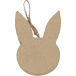 Tête de lapin plate à suspendre 1x6,5x9cm/ Pce