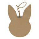 Tête de lapin plate à suspendre 1x6,5x9cm/ Pce