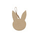 Tête de lapin plate à suspendre 1x6,5x9cm/ Pce