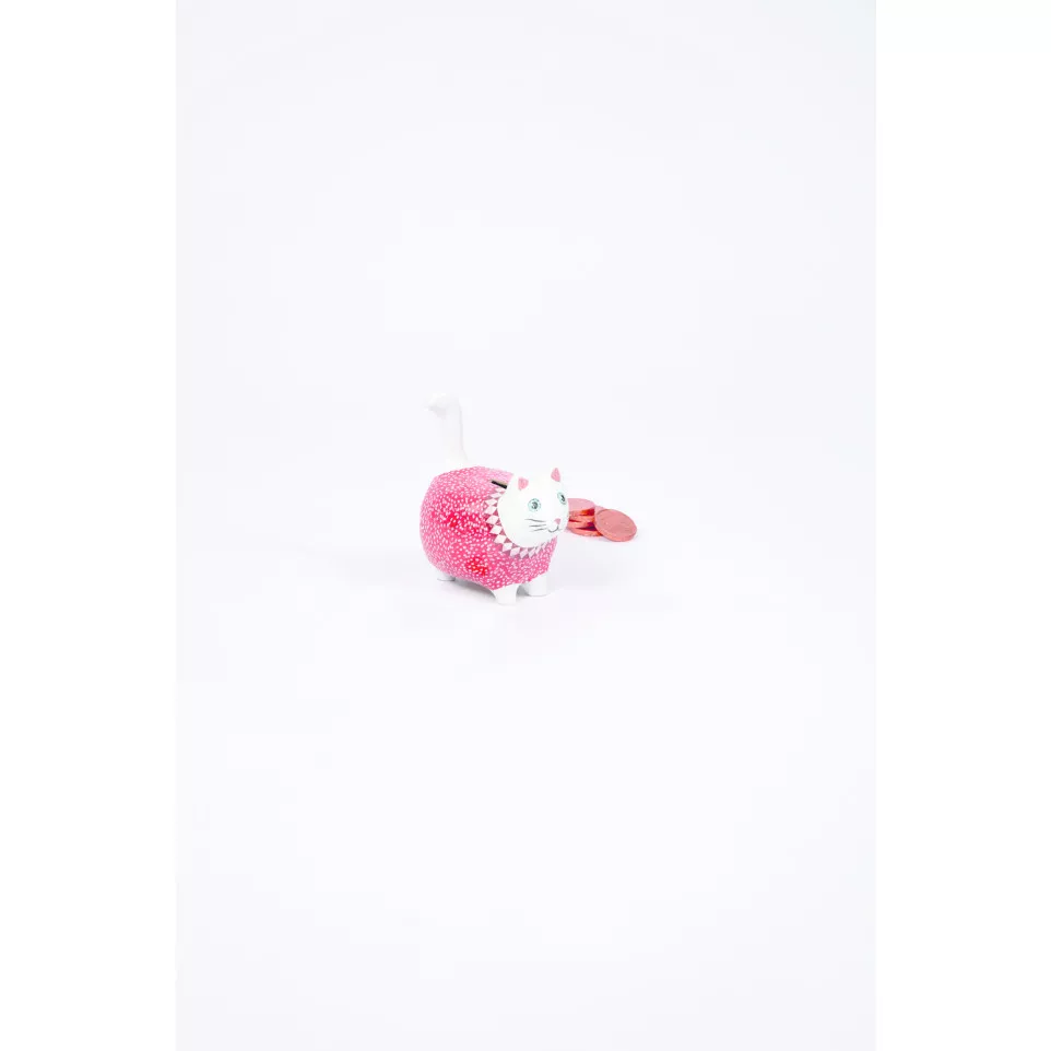Tirelire chat debout 14x8,5x15cm/ Pce