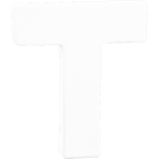 Petite lettre T 12cm/ Pce