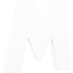 Small Letter 'M' 12cm/ Pc.