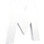 Lettre M 20,5cm/ Pce